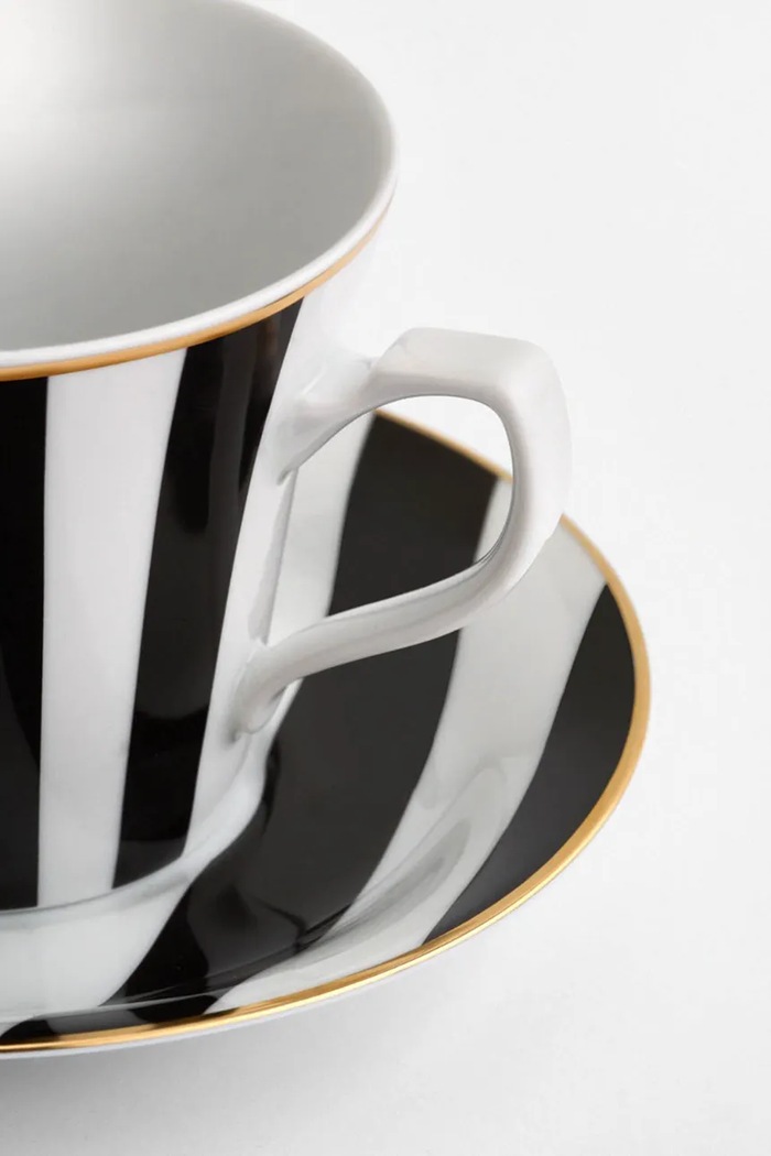 Φλιτζάνι και πιατάκι La Mania Stripes 200 ml 5905549403600 πολύχρωμο AA00