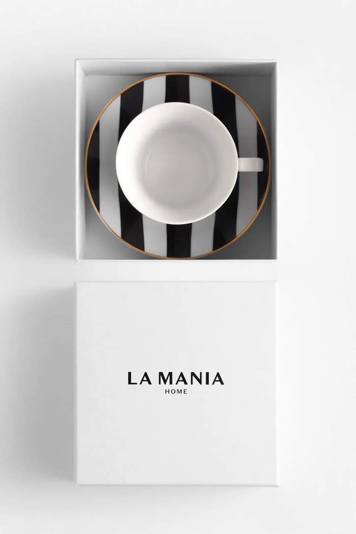 Κουζίνα και μπαρ Φλιτζάνι και πιατάκι La Mania Stripes 200 ml 5905549403600 πολύχρωμο