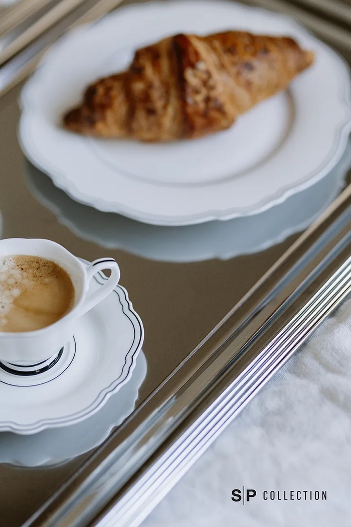 S|P Collection Komplet skodelic s podstavkom (za skodelico) iz glaziranega porcelana 80 ml 856235