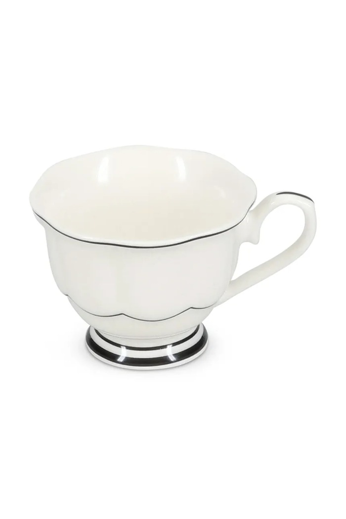 S|P Collection Komplet skodelic s podstavkom (za skodelico) iz glaziranega porcelana 80 ml 856235 bela AA00