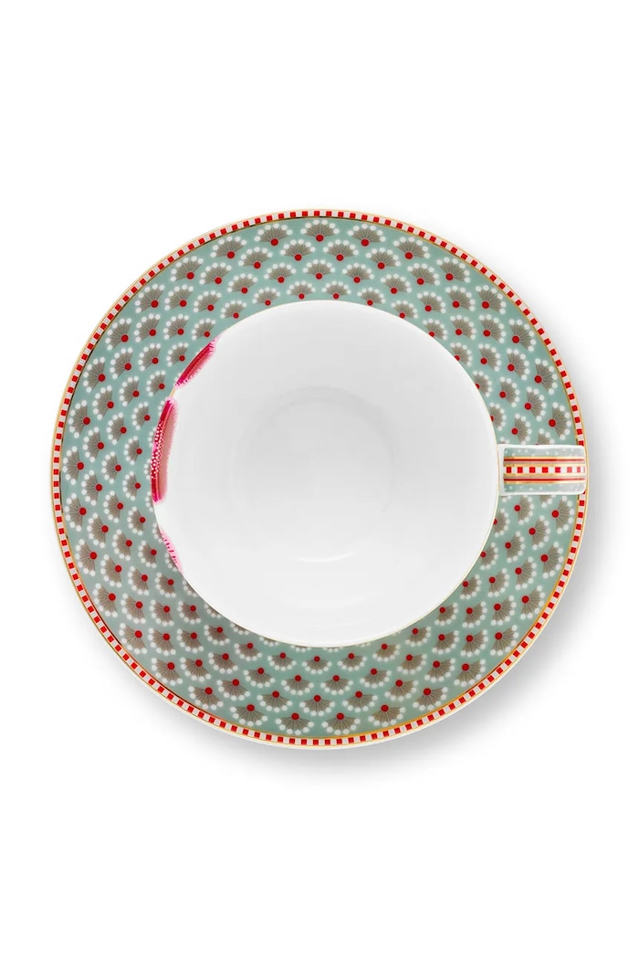 Kuhinja in bar Pip Studio skodelica s podstavkom iz glaziranega porcelana 300 ml 51004221 pisana