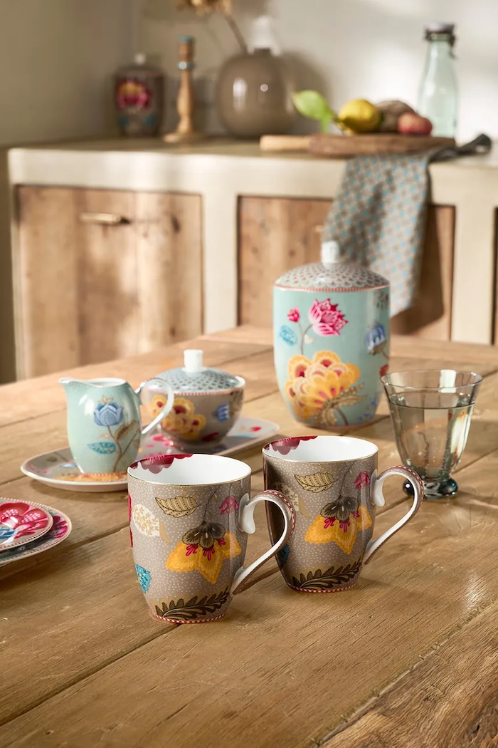Pip Studio set di tazze in porcellana smaltata 365 ml 51002590 multicolore