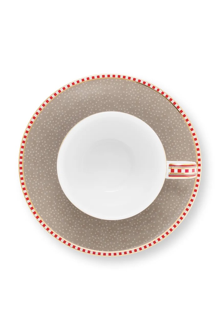 Pip Studio tazza da caffè con sottotazza in porcellana 120 ml 51004216 multicolore AA00