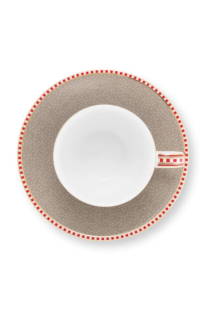 Pip Studio tazza da caffè con sottotazza in porcellana 120 ml 51004216 multicolore AA00