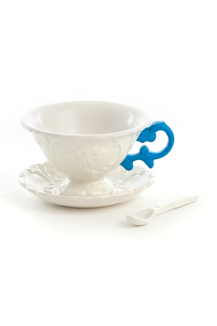 Seletti porcelánová šálka na čaj modrá 09858.AZZ