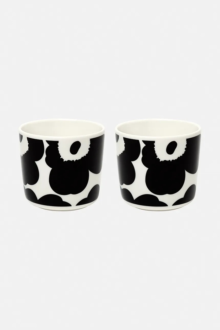 Marimekko set de căni din gresie 200 ml negru 070637.190