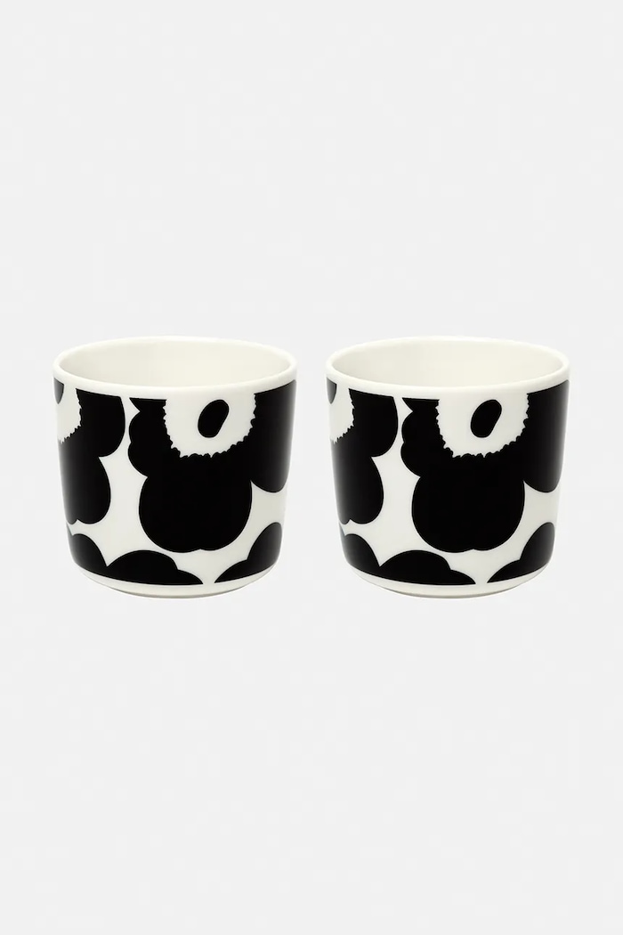 Marimekko set de căni din gresie 200 ml negru 070637.190