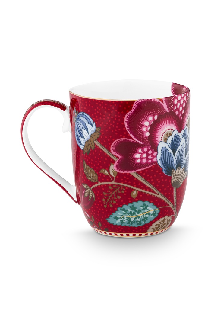 Kuchnia i bar Pip Studio Zestaw kubków z porcelany Blooming Tales Fantasy 200 ml 51002633 czerwony