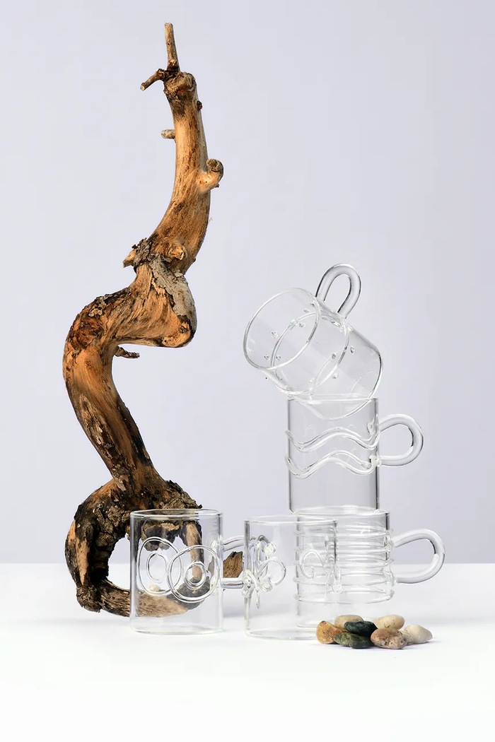 Kuchnia i bar Ichendorf Milano Zestaw filiżanek do espresso ze szkła borokrzemianowego Deco’ 100 ml 9359521 transparentny
