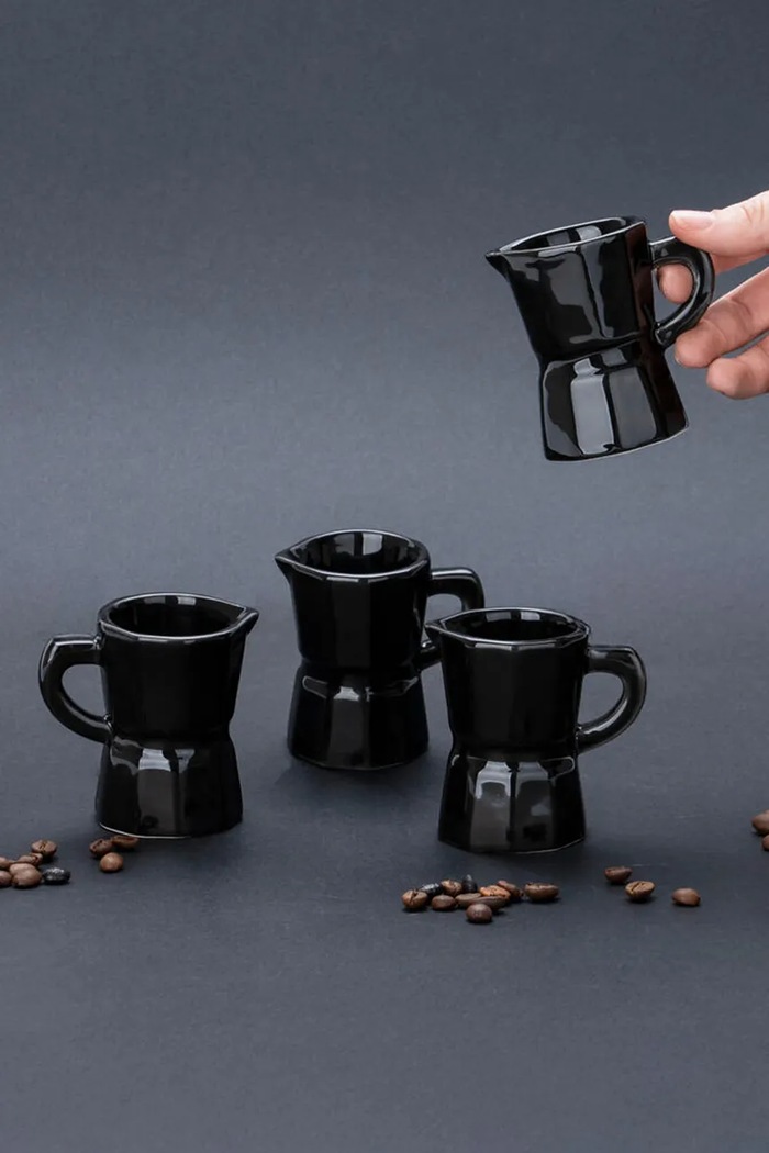 Kuchnia i bar Balvi Zestaw filiżanek do espresso z ceramiki 45 ml 28326 czarny