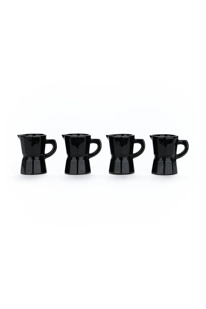 Balvi Zestaw filiżanek do espresso z ceramiki 45 ml 28326 czarny AA00