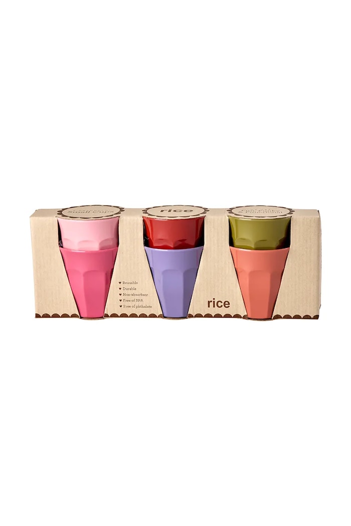 Rice zestaw kubków z melaminy 250 ml multicolor MELCU.6ZAW26