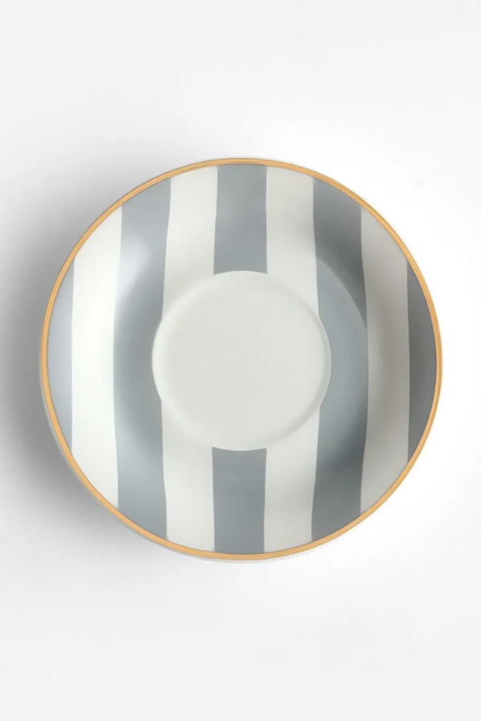 Kuchnia i bar La Mania filiżanka ze spodkiem z porcelany 200 ml 5902037041306 szary