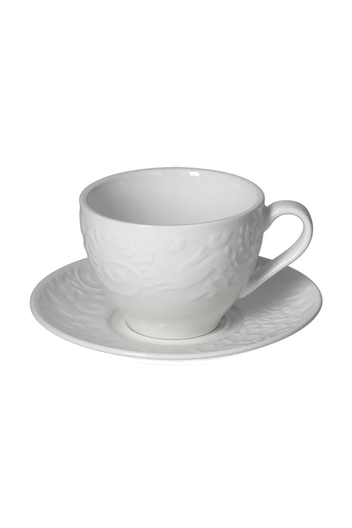 Tognana set de cești cu farfurioară din porțelan 200 ml alb AE685130000A