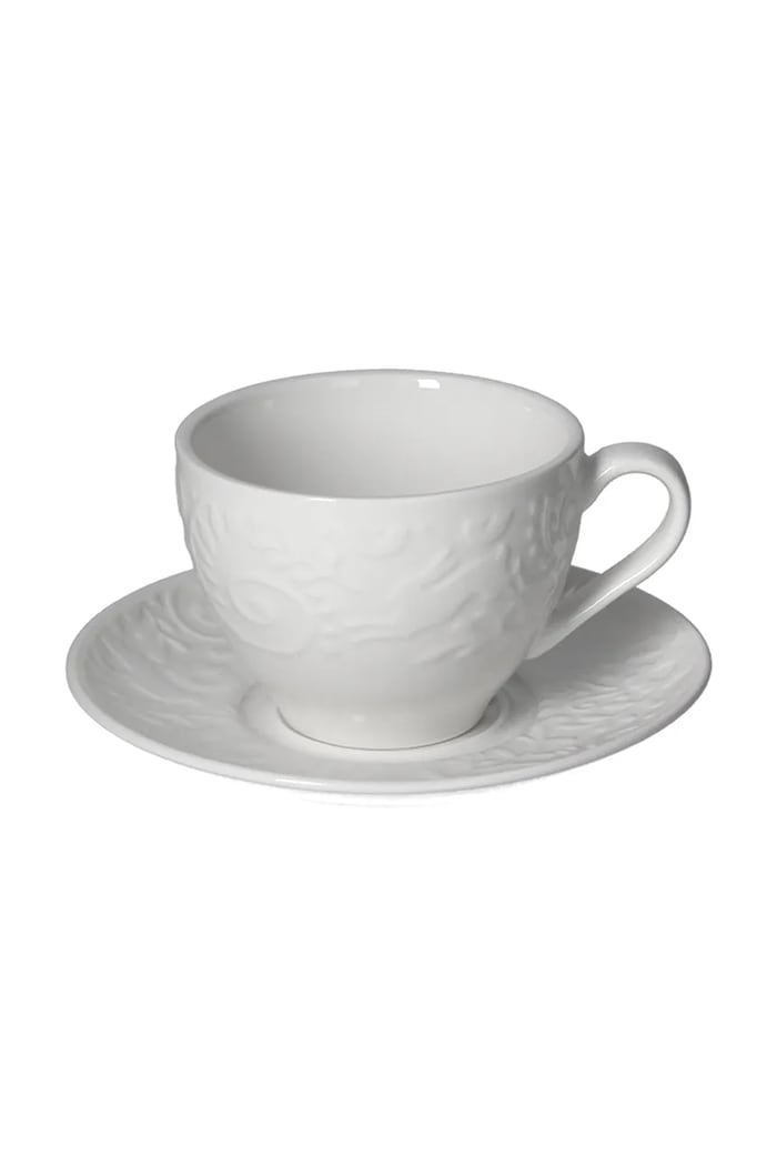 Tognana set de cești cu farfurioară din porțelan 200 ml alb AE685130000A