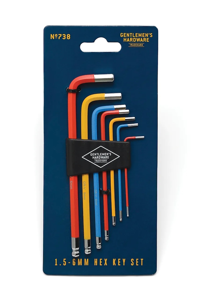 Sada imbusových klíčů Gentlemen's Hardware Hex Key Set 7-pack GEN738UK vícebarevná AA00