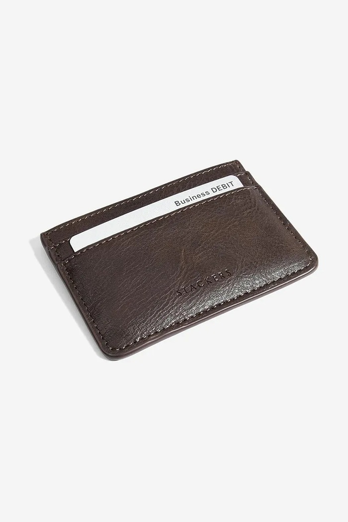 Pouzdro na karty Stackers 75404 hnědá AA00