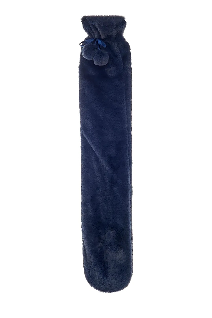 Aroma Home borsa dell' acqua calda Faux Fur Long Hot Water Bottle blu navy AH0327NY