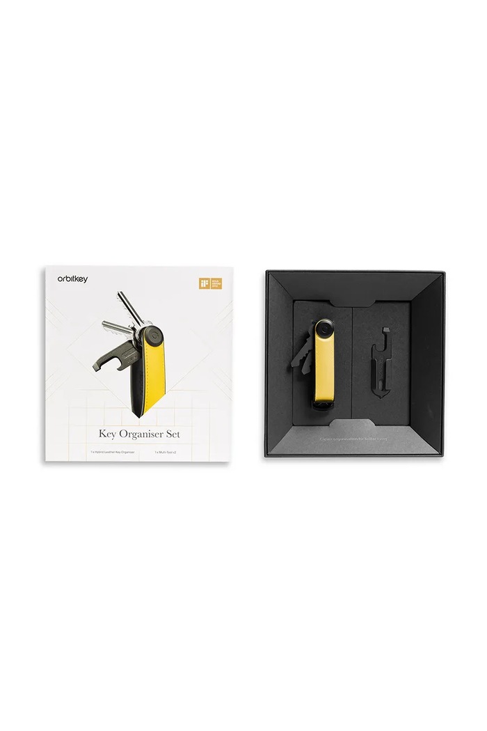 Orbitkey trusă de chei și set multitool Hybrid Leather 8,5 cm GHL3.SYW.201 galben AA00