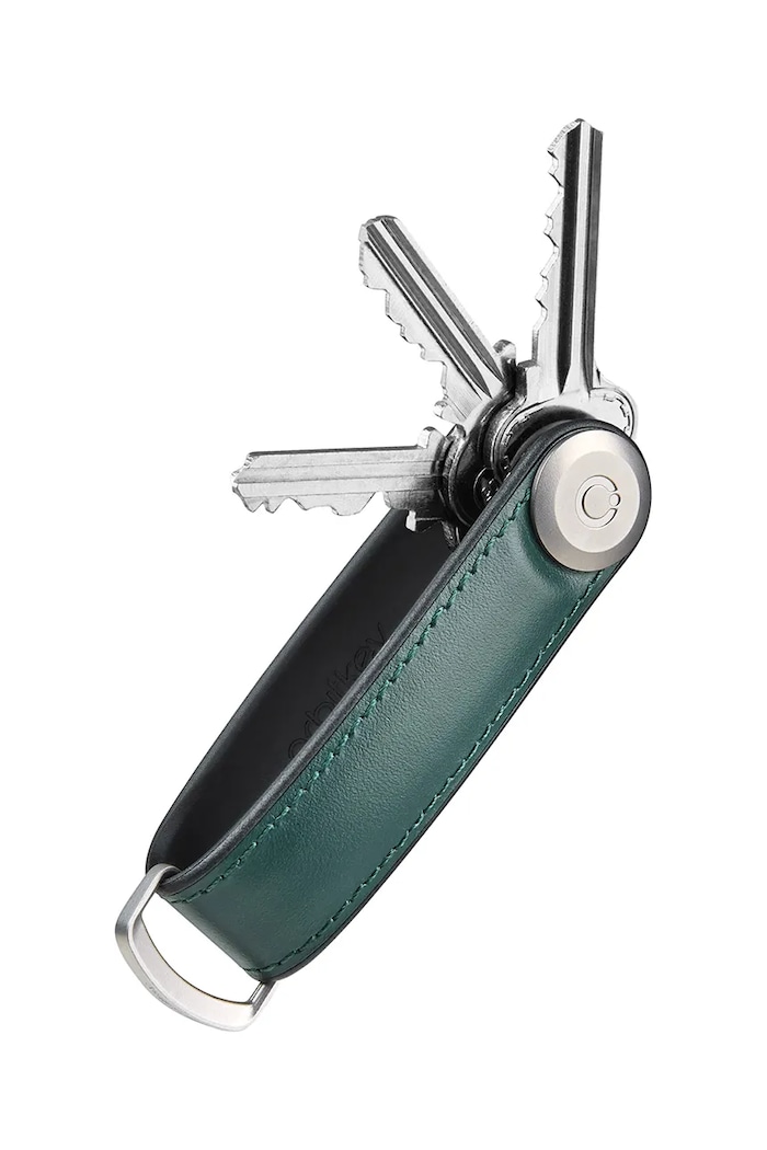 Kľúčenka Orbitkey Hybrid Leather 8,5 cm zelená KHL3.PGN.111