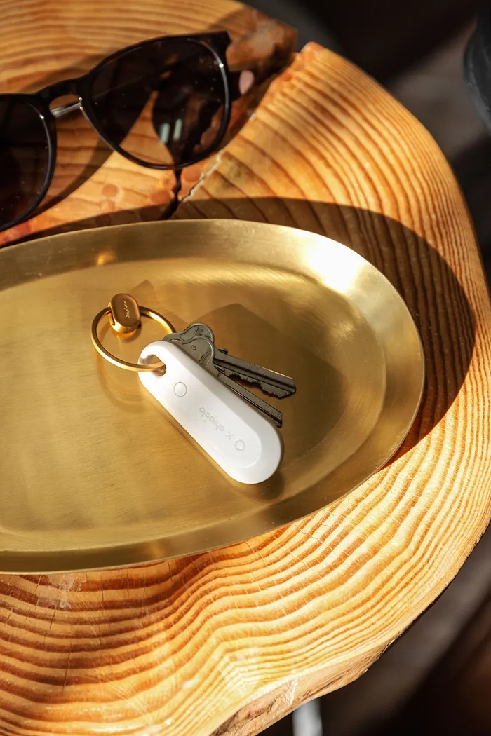 Orbitkey breloc cu localizator Bluetooth x Chipolo 6,5 x 2,5 cm TBT2.GRY.104 bej