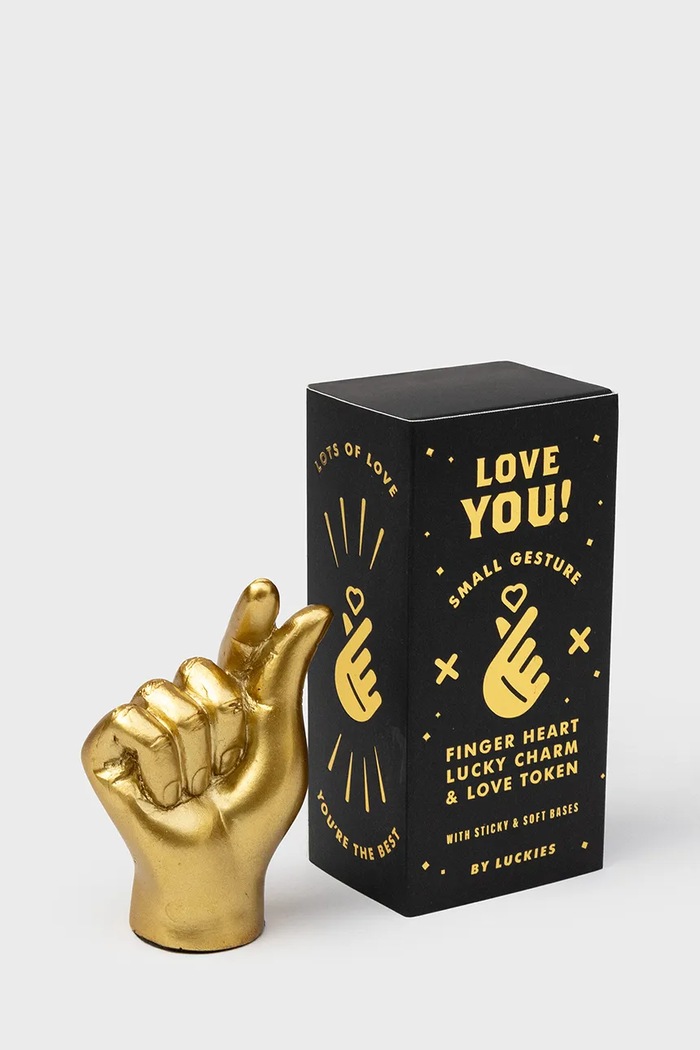 Luckies of London figurka dekoracyjna Love You 10 cm żółty LK.LUKLOYO