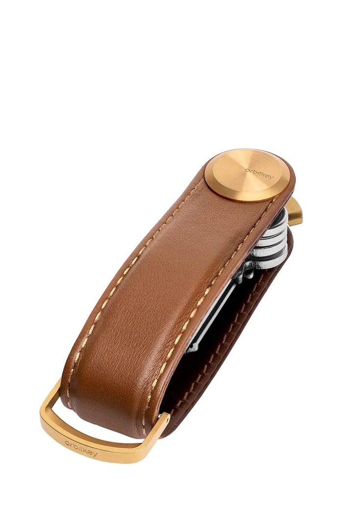 Kľúčenka Orbitkey Pro Leather 9,3 cm hnedá KPR1.CDR.101
