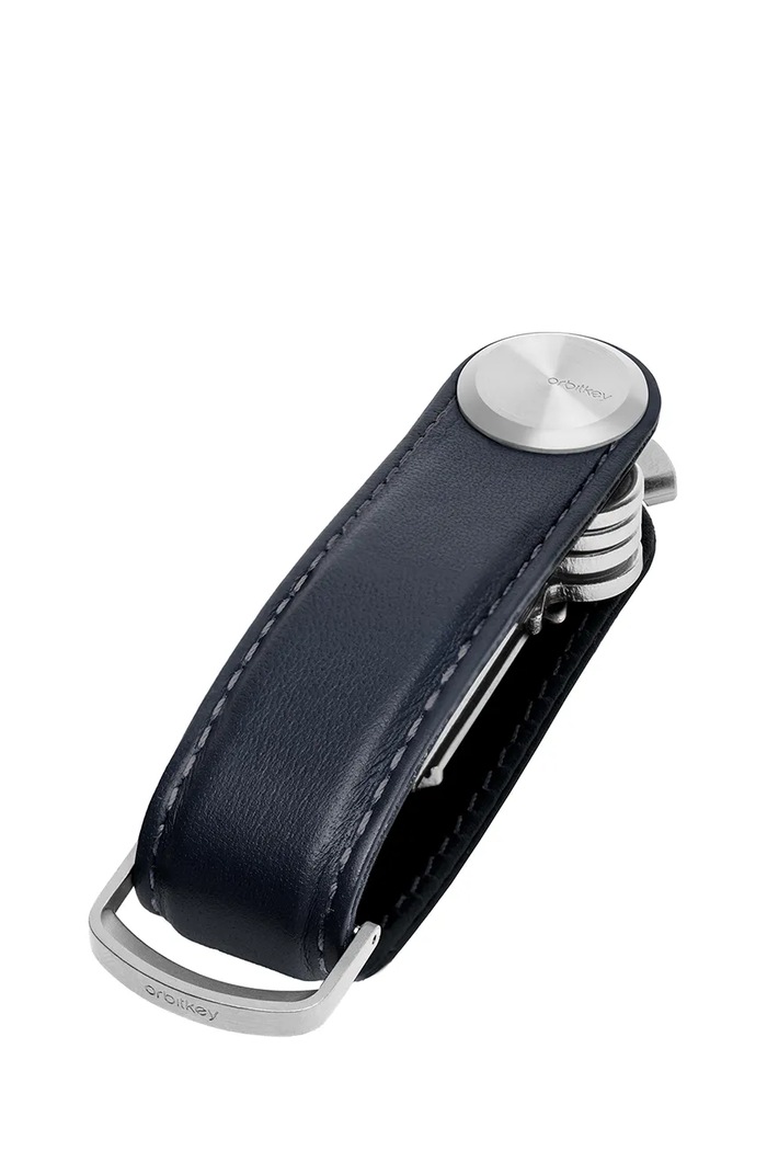 Kľúčenka Orbitkey Pro Leather 9,3 cm tmavomodrá KPR1.SPH.101