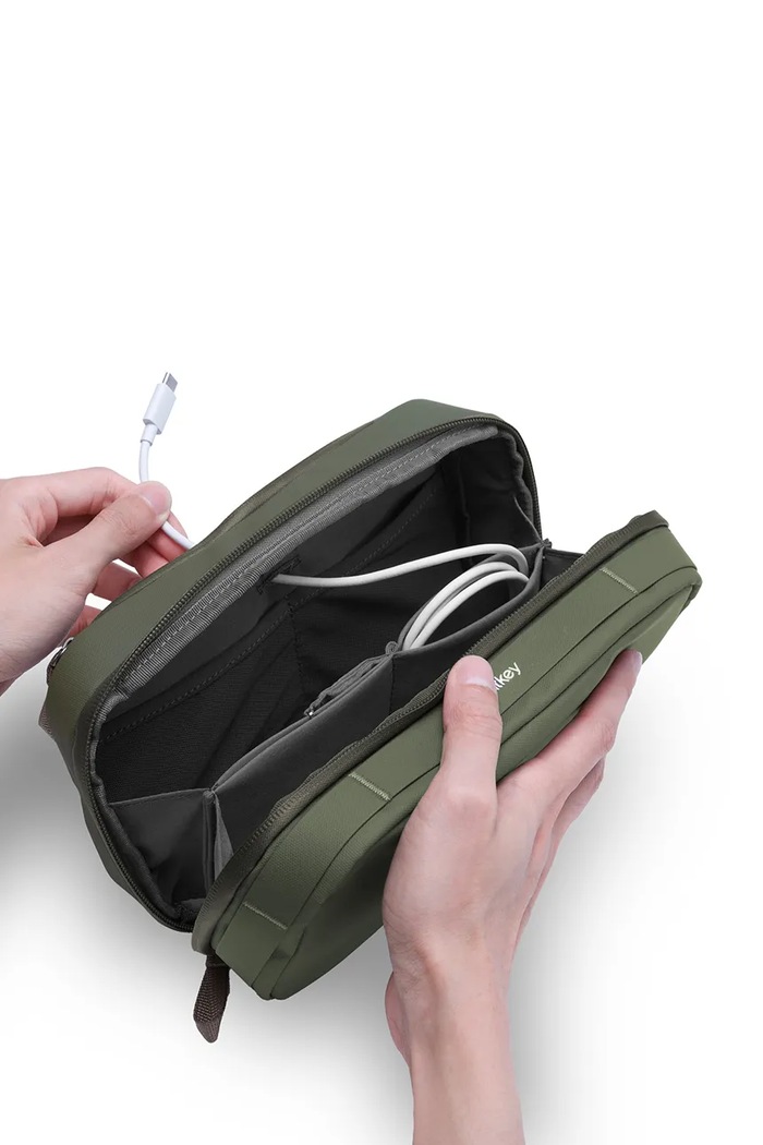 Življenjski slog Potovalni organizator 2 v 1 Orbitkey Tech Pouch 23 x 14 x 8 cm WTP1.OLV.109 zelena