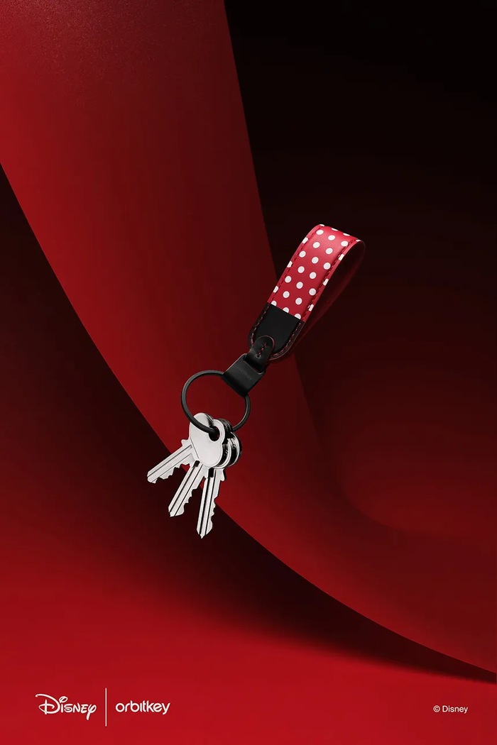 Orbitkey μπρελόκ από φυσικό δέρμα Minnie Mouse ELK1.MNM.509 πολύχρωμο