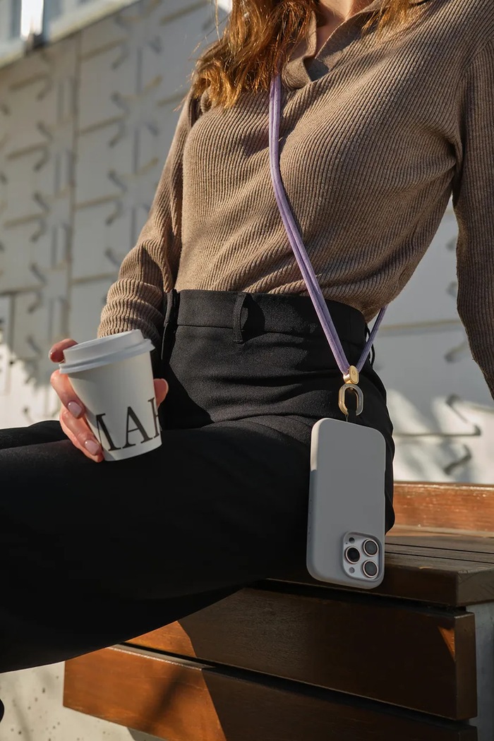 Orbitkey remienok na telefón z textilného materiálu EPS1.LIL.111 fialová
