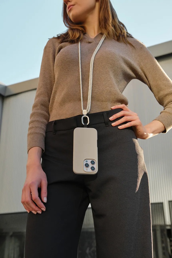 Orbitkey remienok na telefón z textilného materiálu EPS1.STO.111 sivá