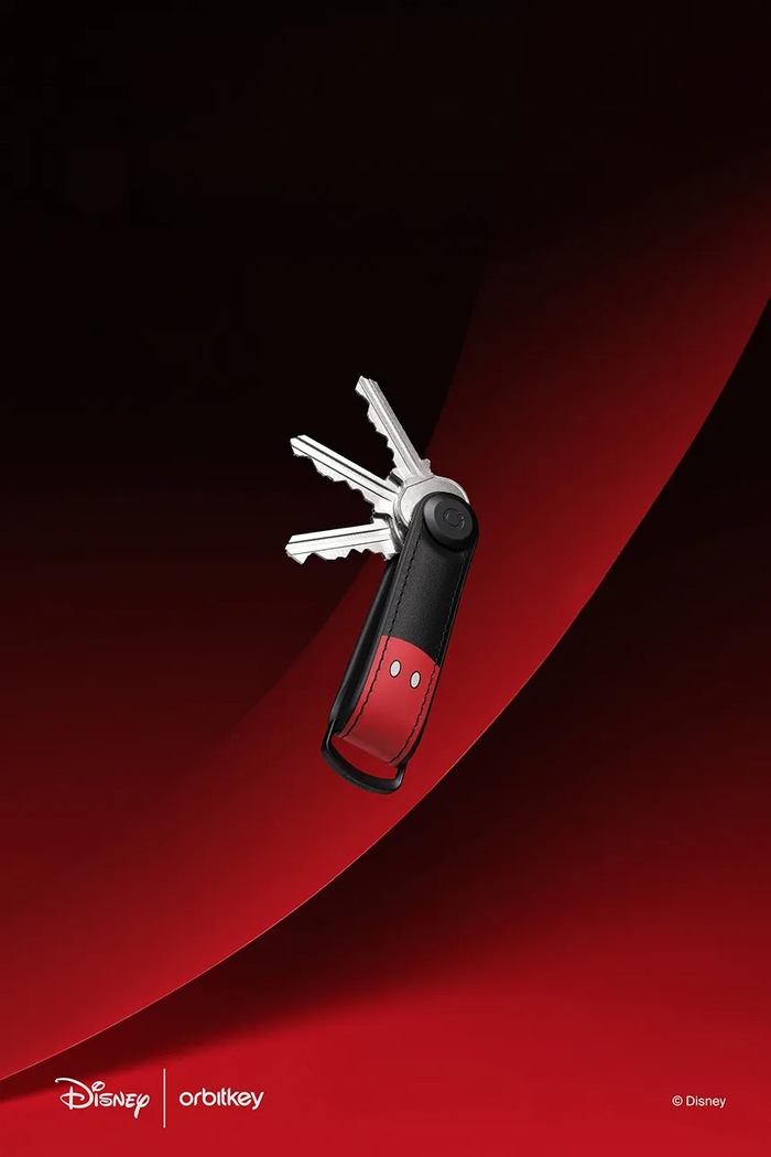 Orbitkey κλειδοθήκη από φυσικό δέρμα Mickey Mouse GHL3.MKM.509 πολύχρωμο