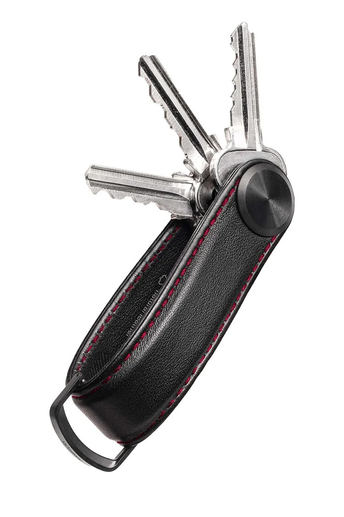Kožený obal na klíče Orbitkey Pro Leather 9,3 x 3,5 cm černá KPR1.OBR.101