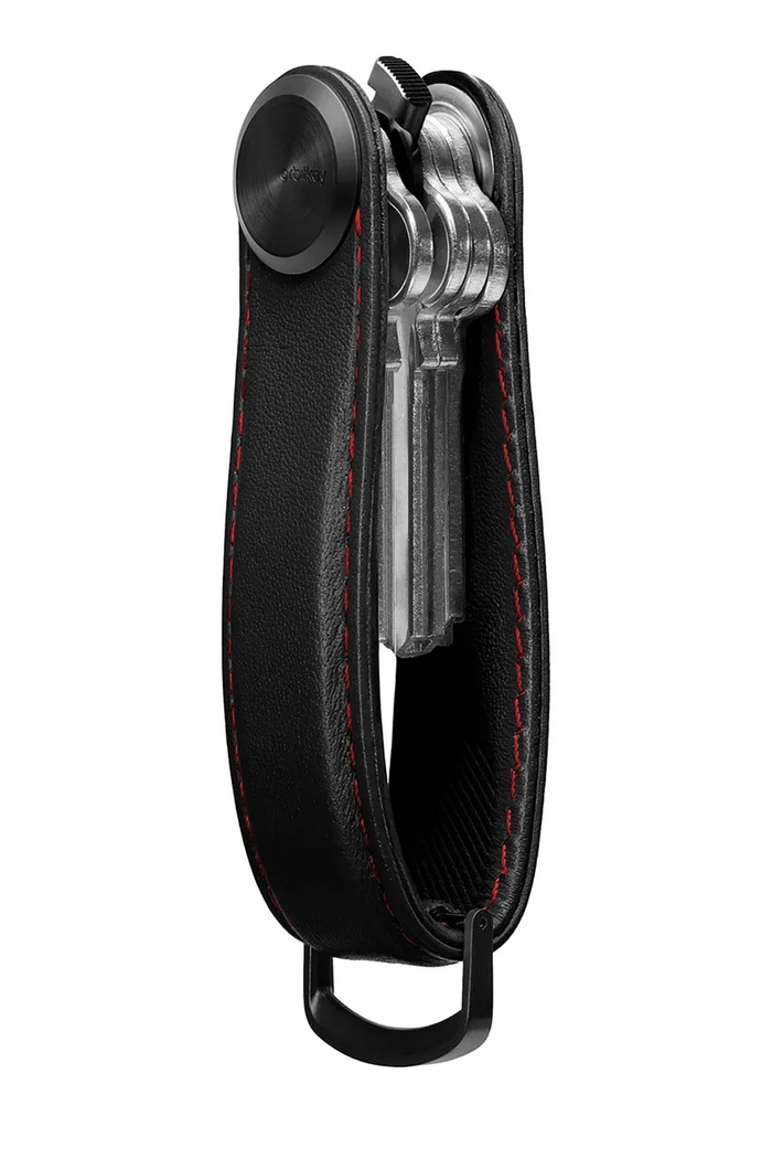 Lifestyle Kožený obal na klíče Orbitkey Pro Leather 9,3 x 3,5 cm KPR1.OBR.101 černá