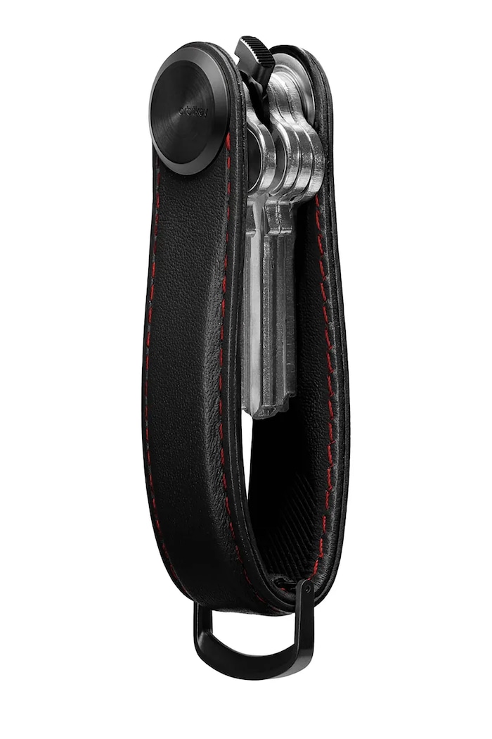 Lifestyle Kožený obal na klíče Orbitkey Pro Leather 9,3 x 3,5 cm KPR1.OBR.101 černá