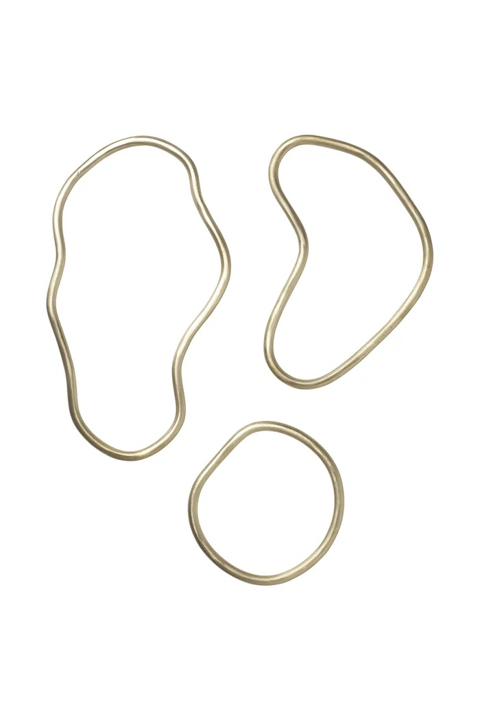 Podstavec na teplé jedlá ferm LIVING Pond Trivets 3-pak žltá 100065501