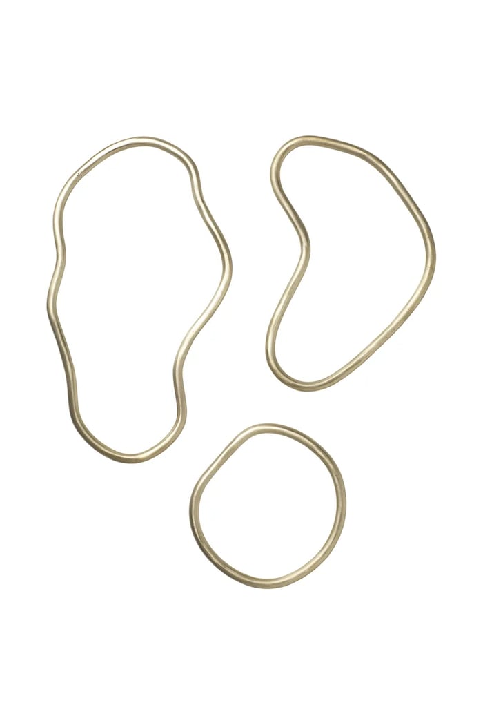 Podstavec na teplé jedlá ferm LIVING Pond Trivets 3-pak žltá 100065501