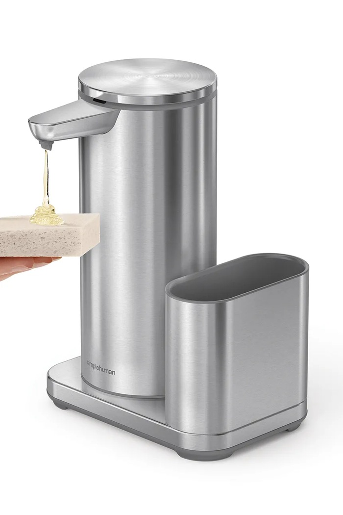 Simplehuman dispenser touchless con dispenser per spugna Sensor Pump 414 ml ST1077 grigio AA00