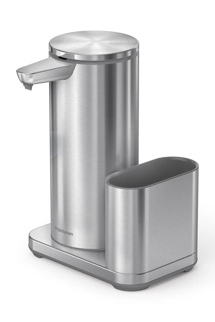 Cucina e Bar Simplehuman dispenser touchless con dispenser per spugna Sensor Pump 414 ml ST1077 grigio