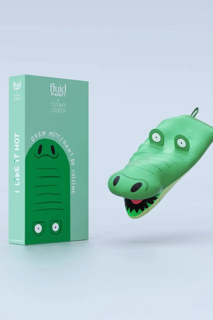 Kuchynská rukavica Fluid Market Crocodile AAMITTCROCO zelená AA00
