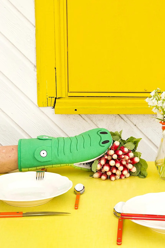 Kuchynská rukavica Fluid Market Crocodile zelená AAMITTCROCO