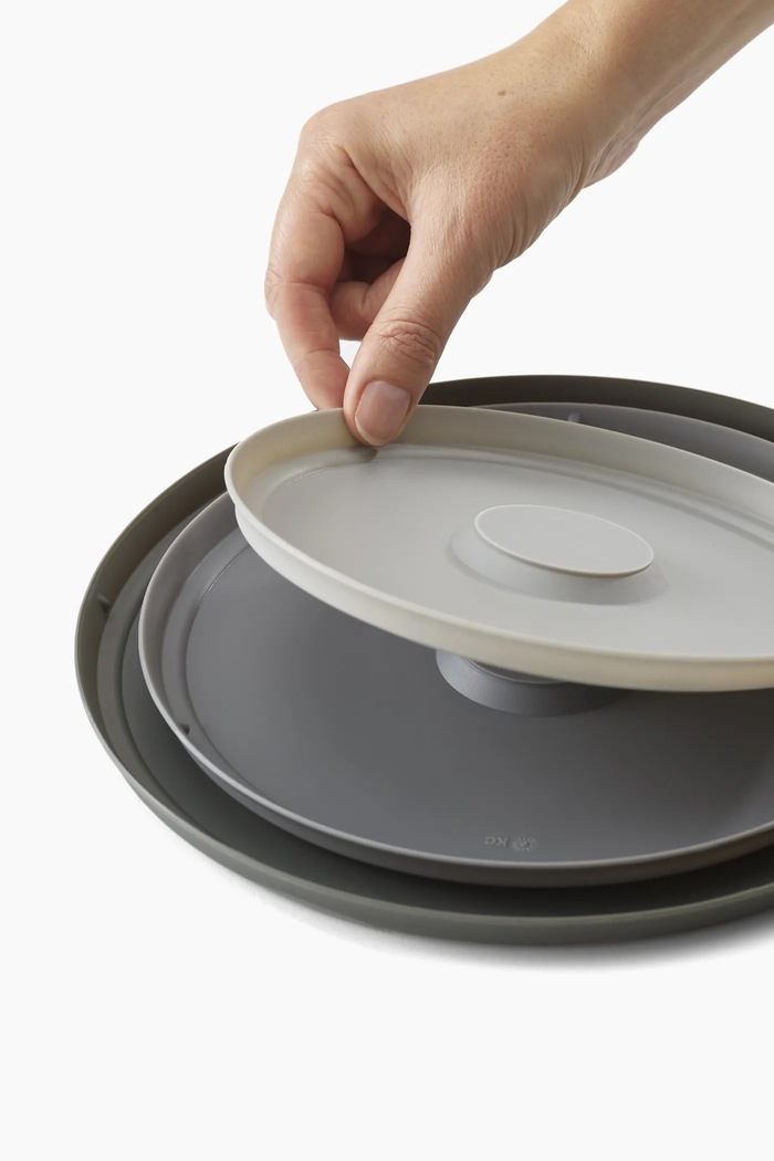 Sada skladovacích nádob s vekom Joseph Joseph Nest Prep&Stor 1,5 / 2,1 / 3,8 / 5 L 4-pak 95025 sivá