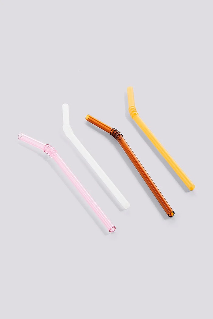 Sada slamiek s kefkou HAY SipSwirl 19 cm 4-pak viacfarebná AB492.B201.AI68