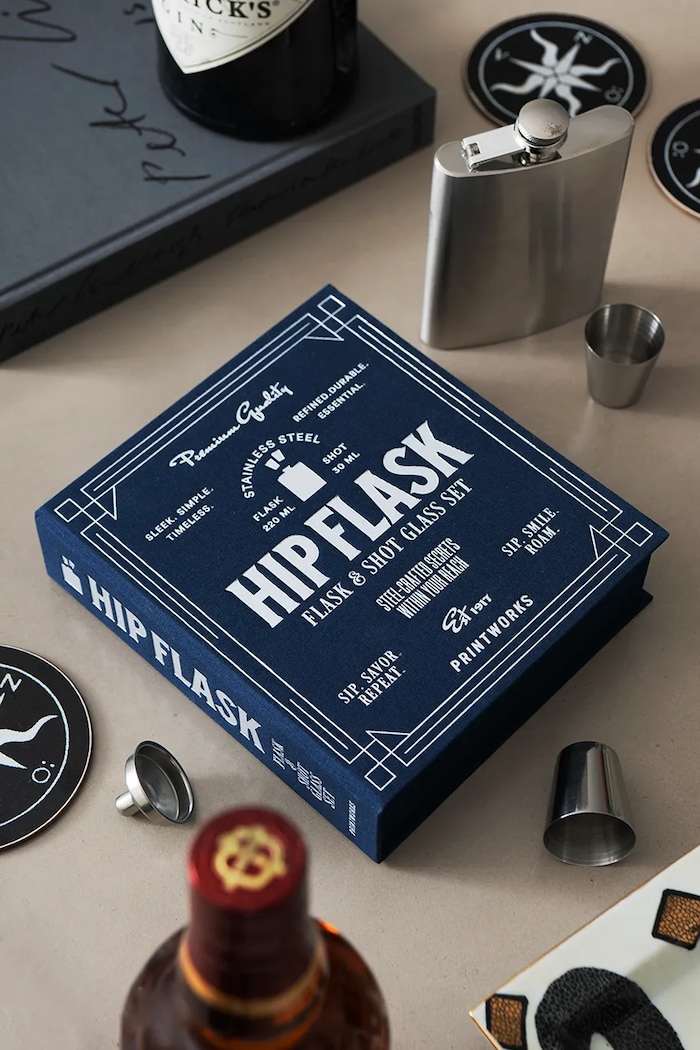 Printworks ital kiegészítő készlet Hip Flask 19,5 x 18 cm 4 elementy PW00774 sötétkék