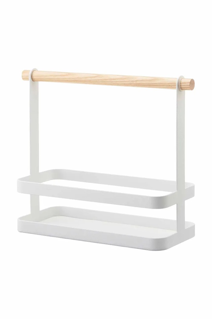 Yamazaki organizer kuchenny ze stali nierdzewnej 24 x 10 x 20 cm biały 2420