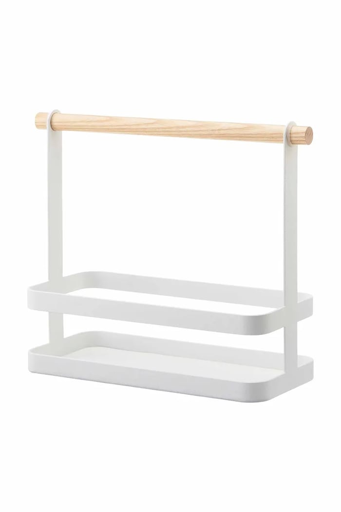 Yamazaki organizer kuchenny ze stali nierdzewnej 24 x 10 x 20 cm biały 2420