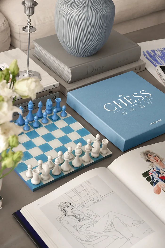 Lifestyle Printworks Σκάκι Printworks Classic Chess 24 x 24 cm PW00755 μπλε