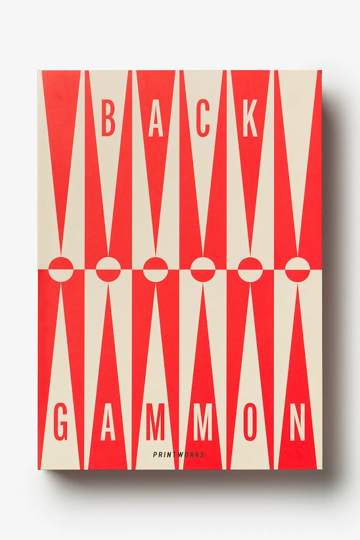 Stolná hra Printworks Art of Backgammon 30,5 x 22 cm PW00756 červená AA00