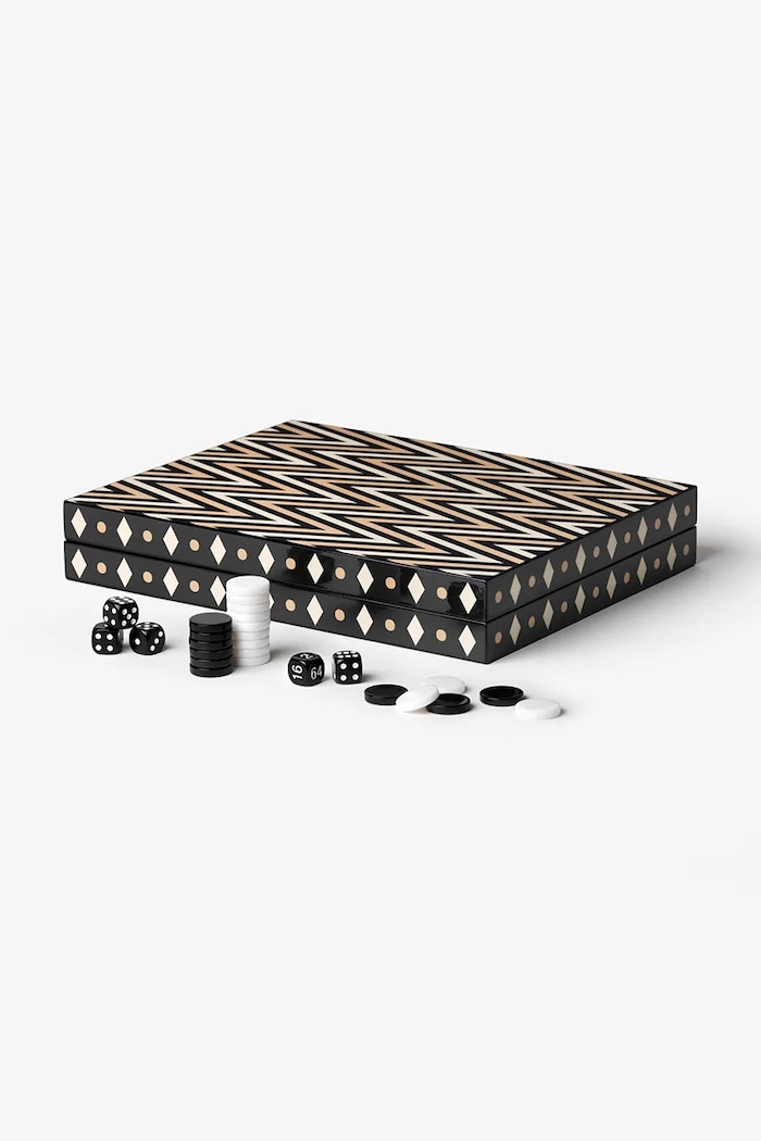 Printworks joc de societate Lacquered Backgammon 24 x 31 cm negru PW00772